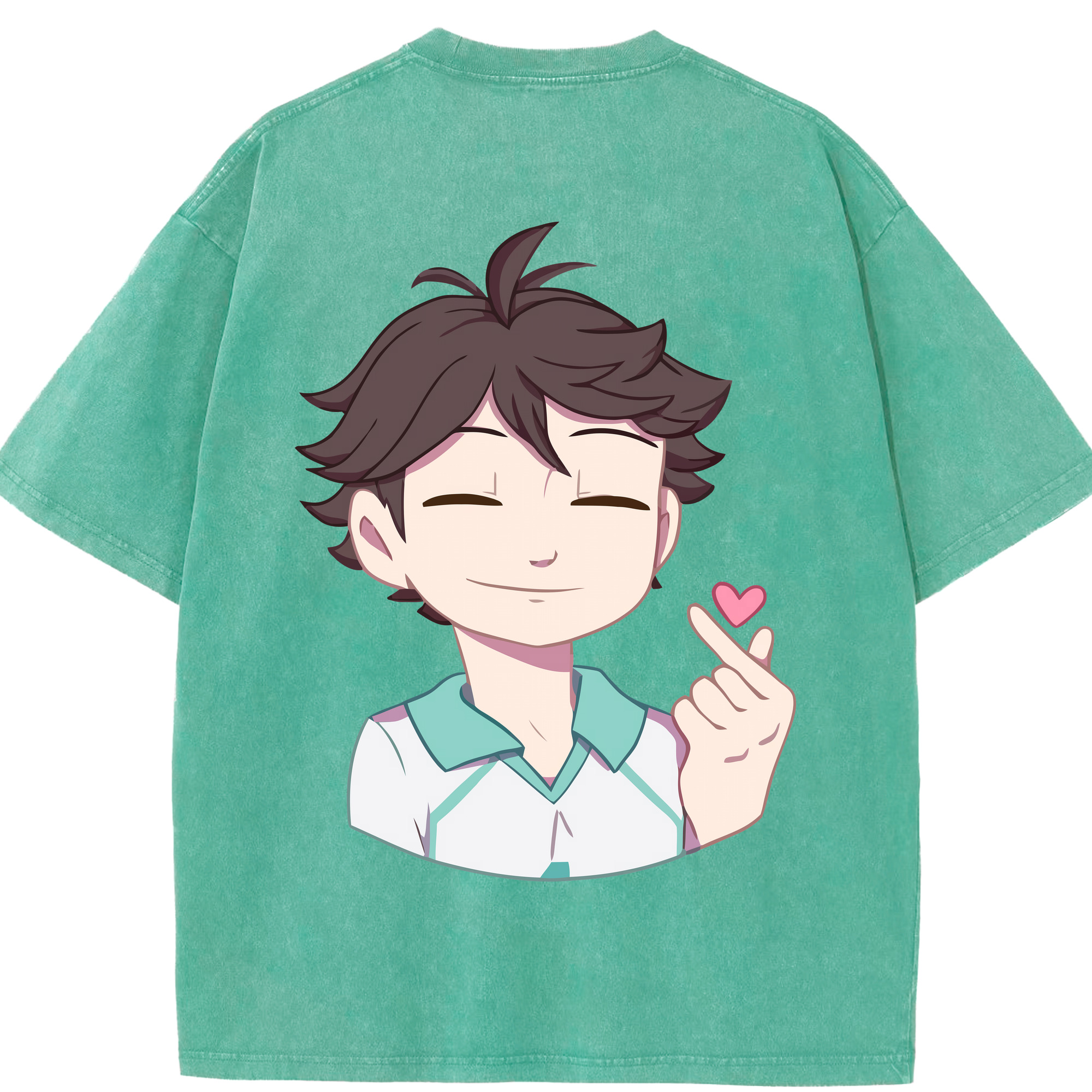 （画像用） ハイキュー!! Haikyu!! 綿100% ヴィンテージ風 半袖Tシャツ（背面プリント）